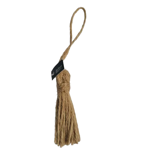 Kwastje - jute - 6 cm